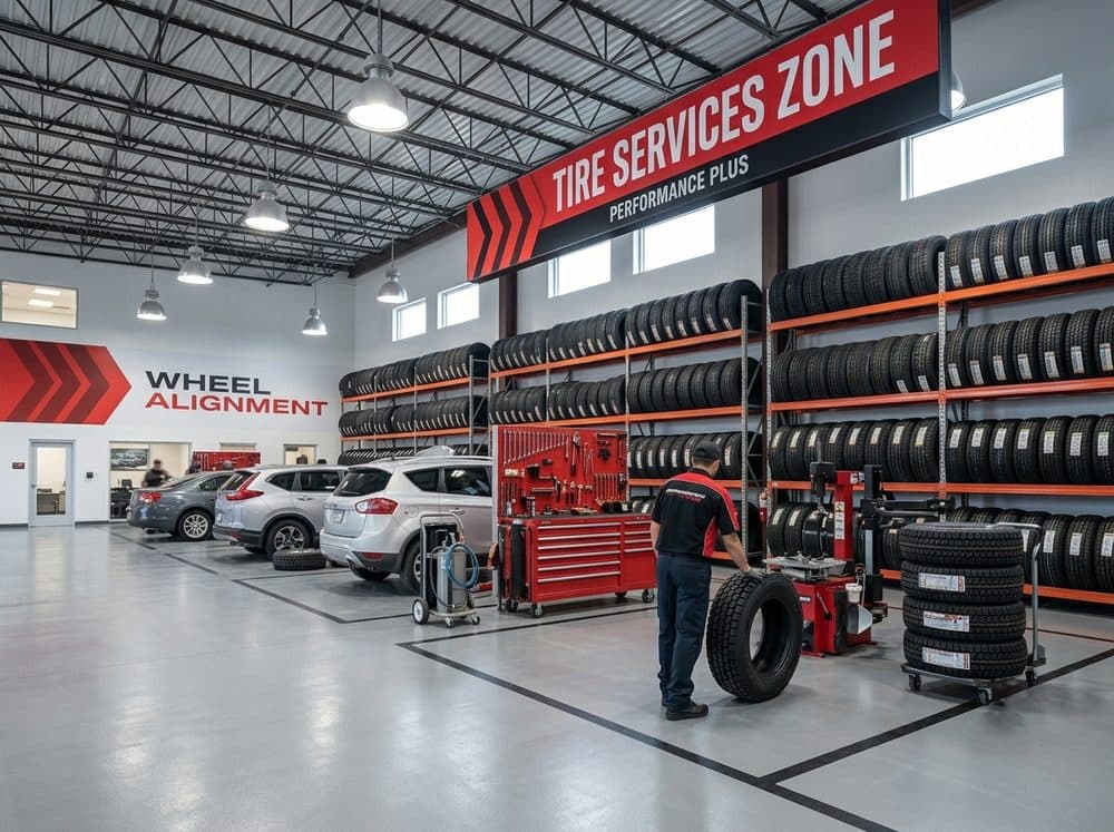 R&S Tires service bay